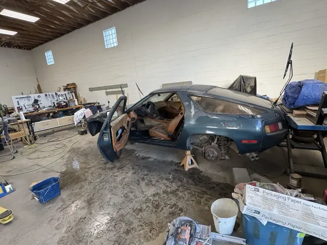 Driver's door open on the stands